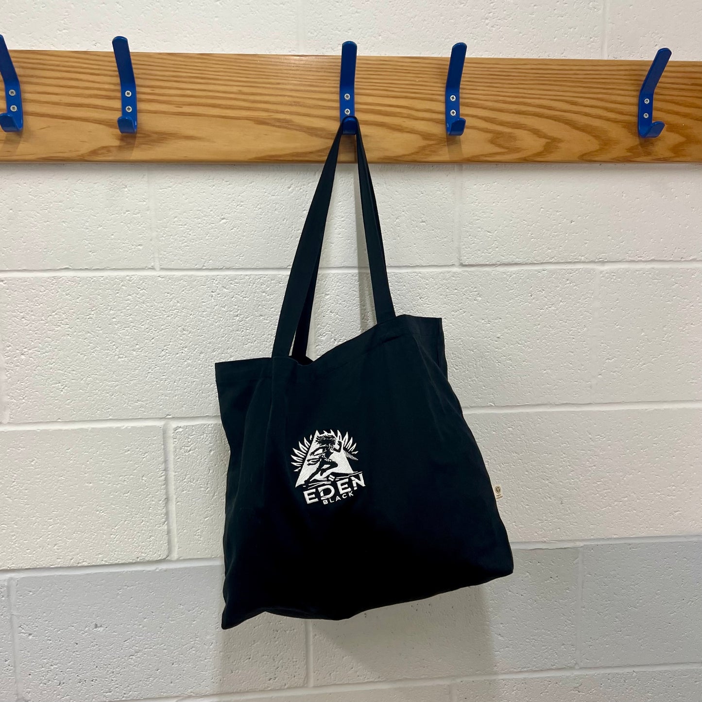 Eden Black large organic tote bag