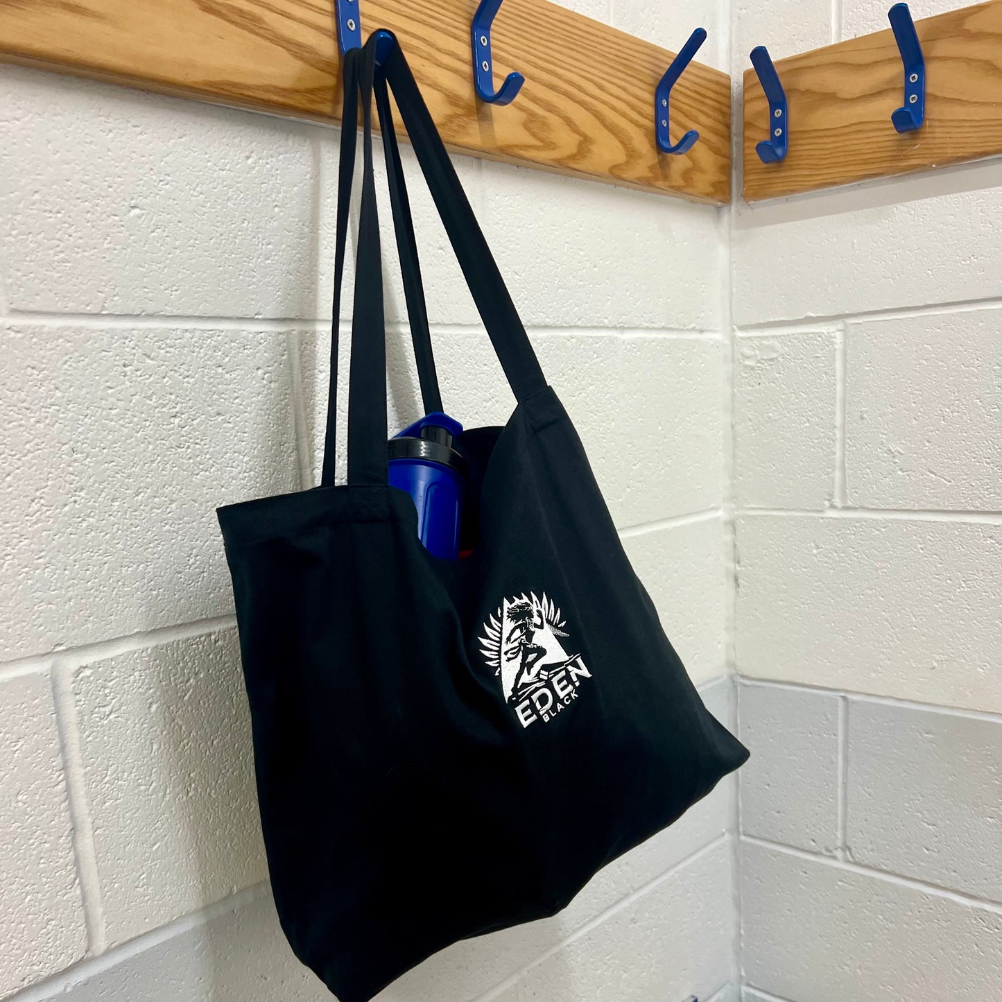 Eden Black large organic tote bag
